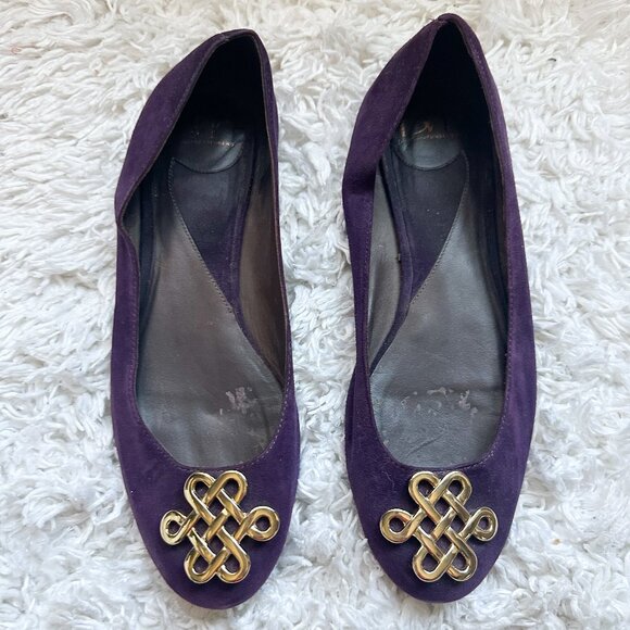 Diane Von Furstenberg Shoes - Diane Von Furstenberg Suede Flats | Purple | Size 8.5